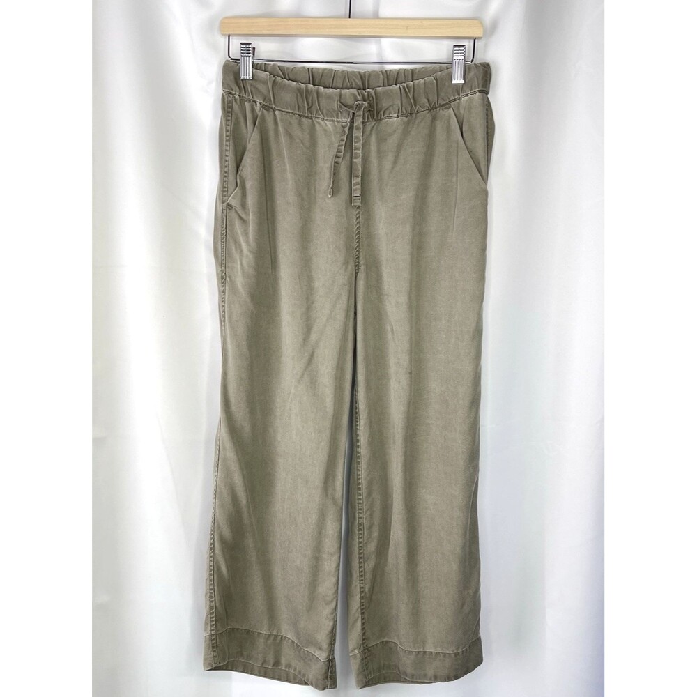 Patagonia Women’s Tencel Lyocell Elastic Waist Wide Leg Pants Size Small Green